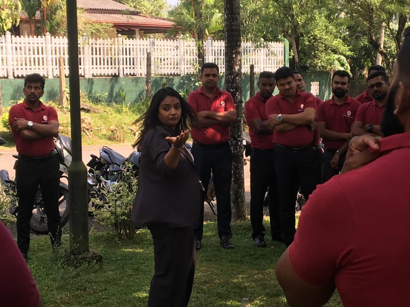 Shivalatha facilitating an outdoor team learning session