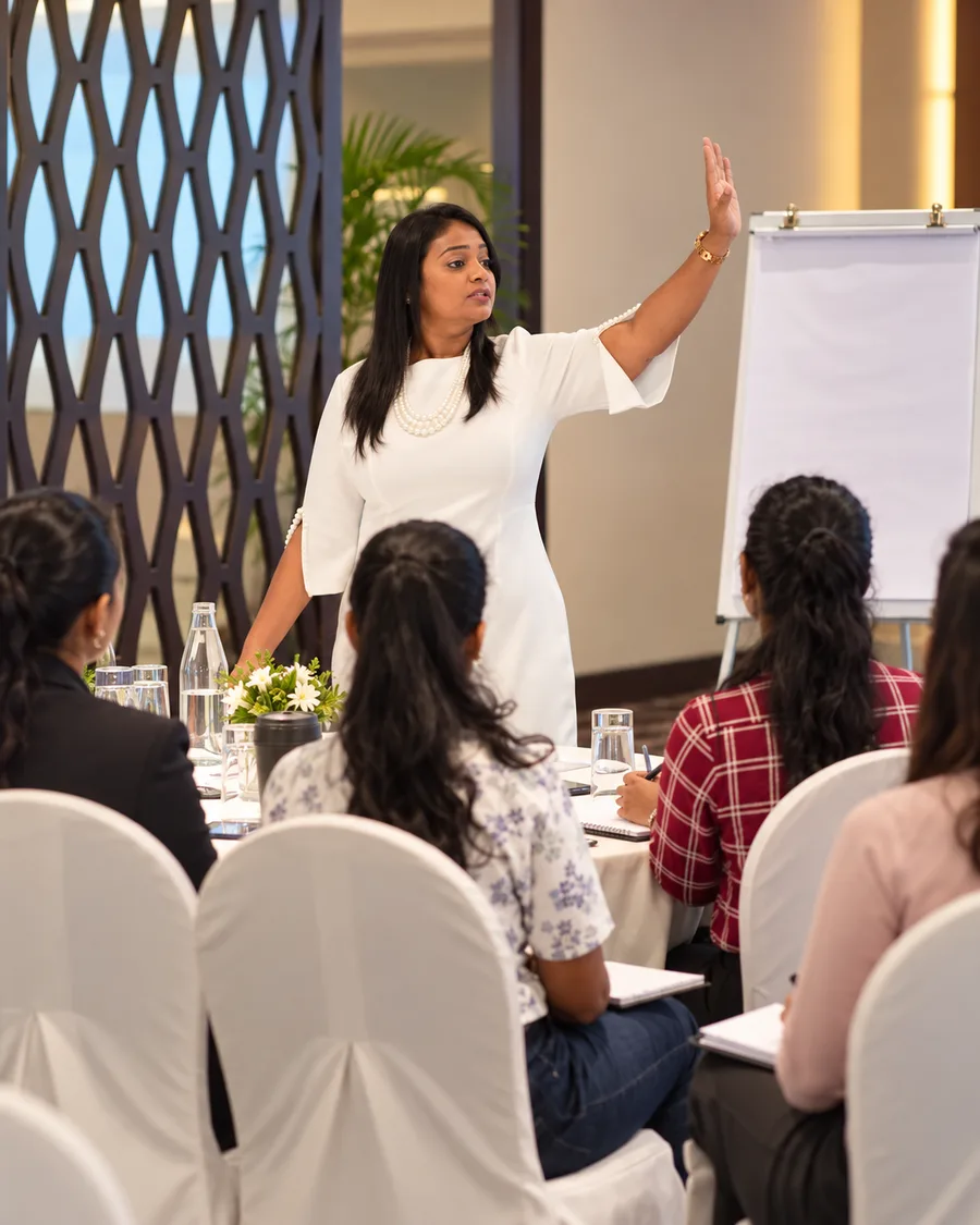 Shivalatha Sivasundaram leading a corporate training workshop